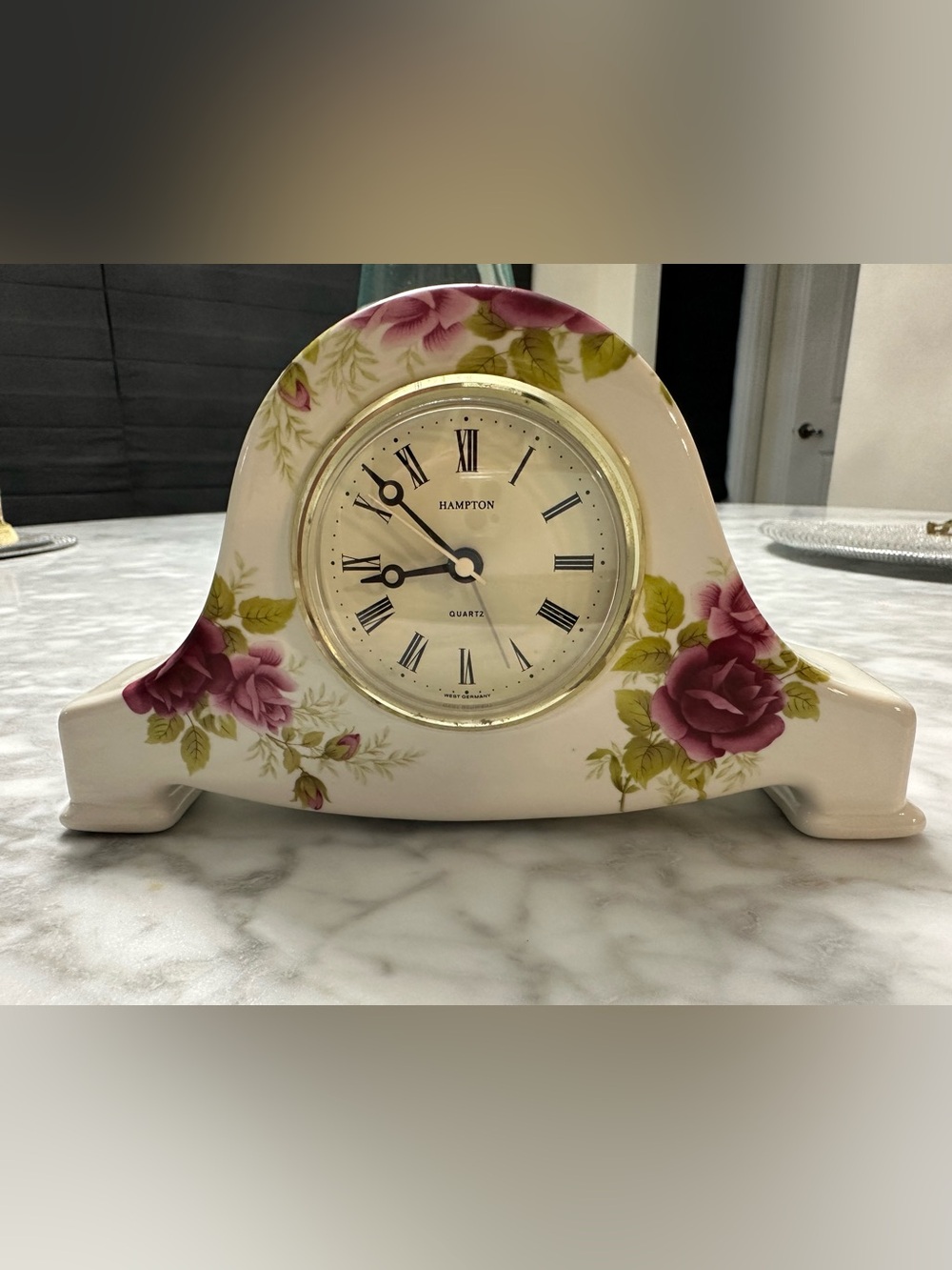 Hampton Small Porcelain Mantel Clock